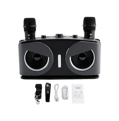 Artudatech 20W Karaoke Speaker System with Voice Changer, 2 Wireless Mics, Bluetooth 5.3 & Aux Tv Connection