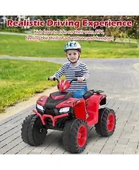 Sugift 24V Kids Ride-On Electric Atv with Wireless Connection for Toddlers 3-8 Years
