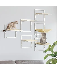 Aostirmotor Wall-Mounted Cat Tree with Adjustable Jumping Platforms