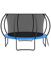 Sugift 12FT Heavy Duty Trampoline with Net Ladder and Curved Poles