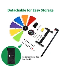 Yescom WinSpin 24" Pop Up Display Tabletop Prize Wheel Blue & White Trade Show Display Spinning Wheel 12 Slots for Outdoor Booths Exhibition Even