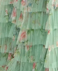 B Darlin Women's Wide Straps Ties V-Neck Gown