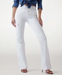 Guess Women's Cargo-Pocket Bootcut Pants