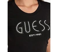 Guess Women's Short-Sleeve Crewneck Logo Tee