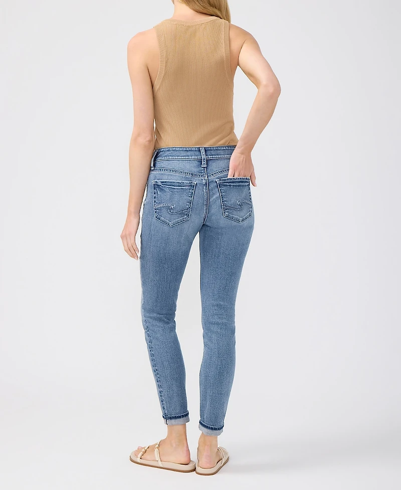 Silver Jeans Co. Women's Skinny Mid-Rise Girlfriend