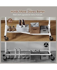 Raybee Clothes Rack, 400LBS Clothing Racks for Hanging Clothes 200+, Extendable Rolling Clothes Rack with Sturdy Wheels & Shelves, Garment Rack