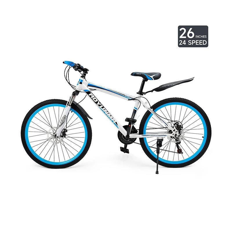 Artudatech 26-Inch 24-Speed Mountain Bike for Adults with Suspension Fork & Dual Disc Brakes, Ready for Adventure