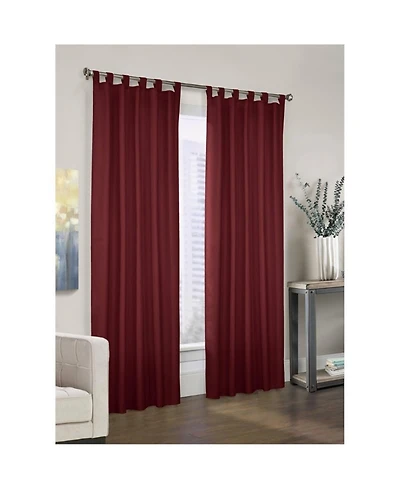 Commonwealth Thermalogic Prescott 2-Piece Fashionable and Functional Tab Top Panel - 80x63" - Burgundy