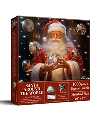 SunsOut Santa Around the World 1000 piece Jigsaw Puzzle for Adults