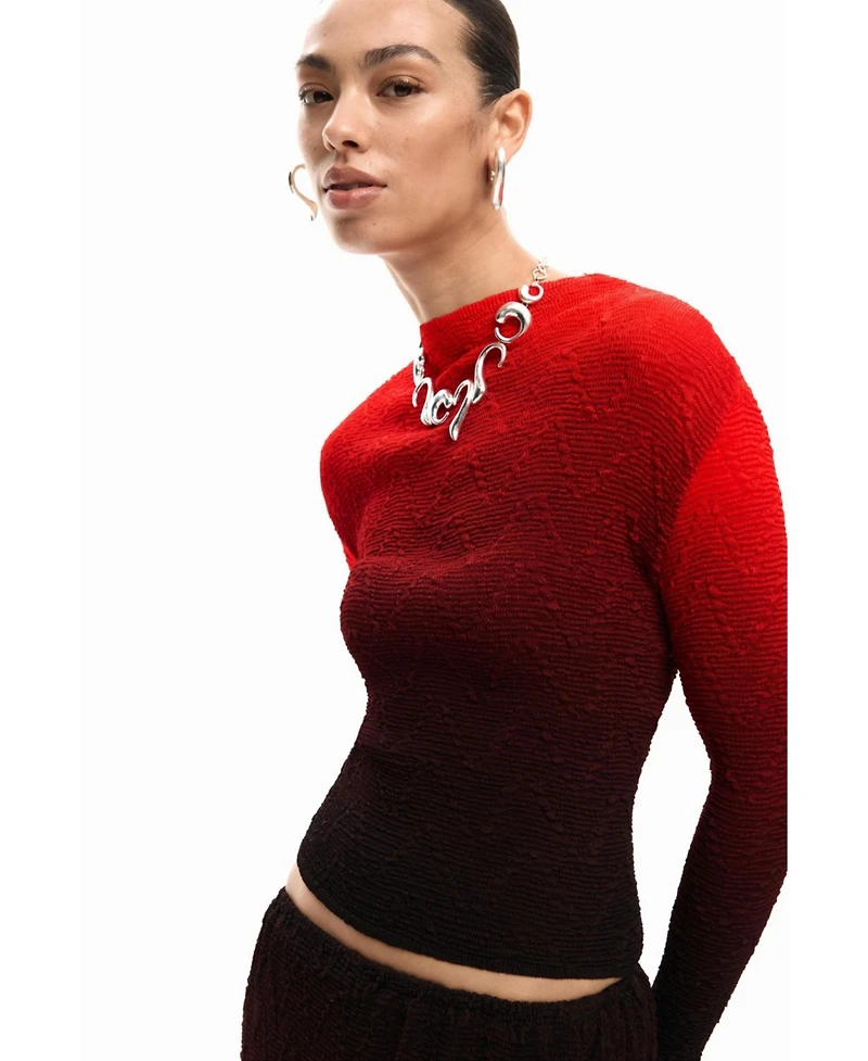 Desigual Women's Gradient texture blouse