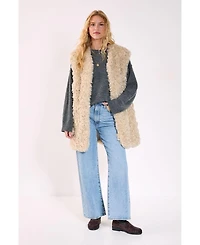 Nasty Gal Women's Curly Faux Fur Borg Gilet