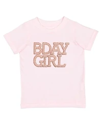 Sweet Wink Big Girls Pearl BDay Patch Short Sleeve T-Shirt