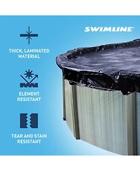 Swimline PCO827 24' Round Above Ground Swimming Winter Cover (Pool Cover Only)