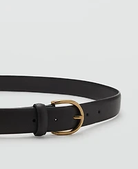 Mango Men's Pebbled Leather Belt