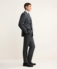 Mango Men's Wool Flannel Double-Breasted Jacket