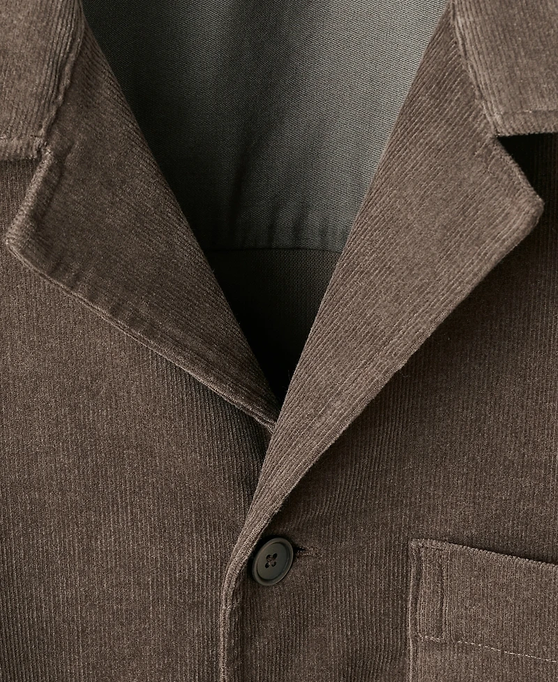 Mango Men's Pockets Corduroy Cotton Overshirt