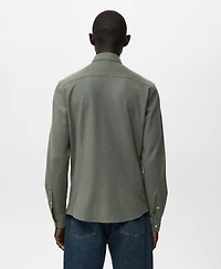 Mango Men's Cotton Slim-Fit Shirt