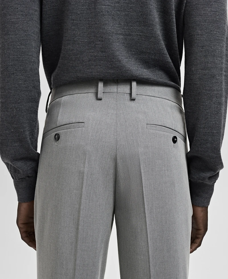 Mango Men's Stretch Fabric Super Slim-Fit Suit Pants