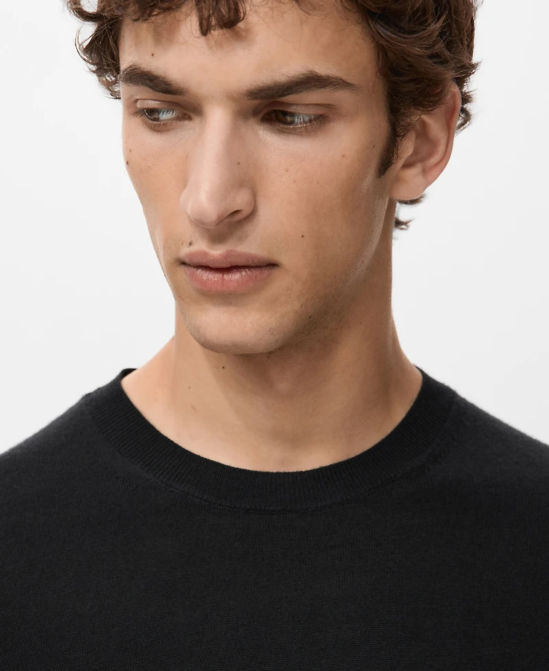 Mango Men's Wool Round-Neck Sweater