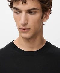 Mango Men's Wool Round-Neck Sweater