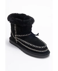 Forever & Always Women's Shoes Jorel Leather Fur Lined Ankle Boot.