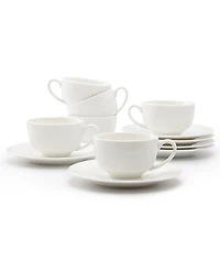Elama Luna 12-Pc. Espresso Cup & Saucers, Service For 6