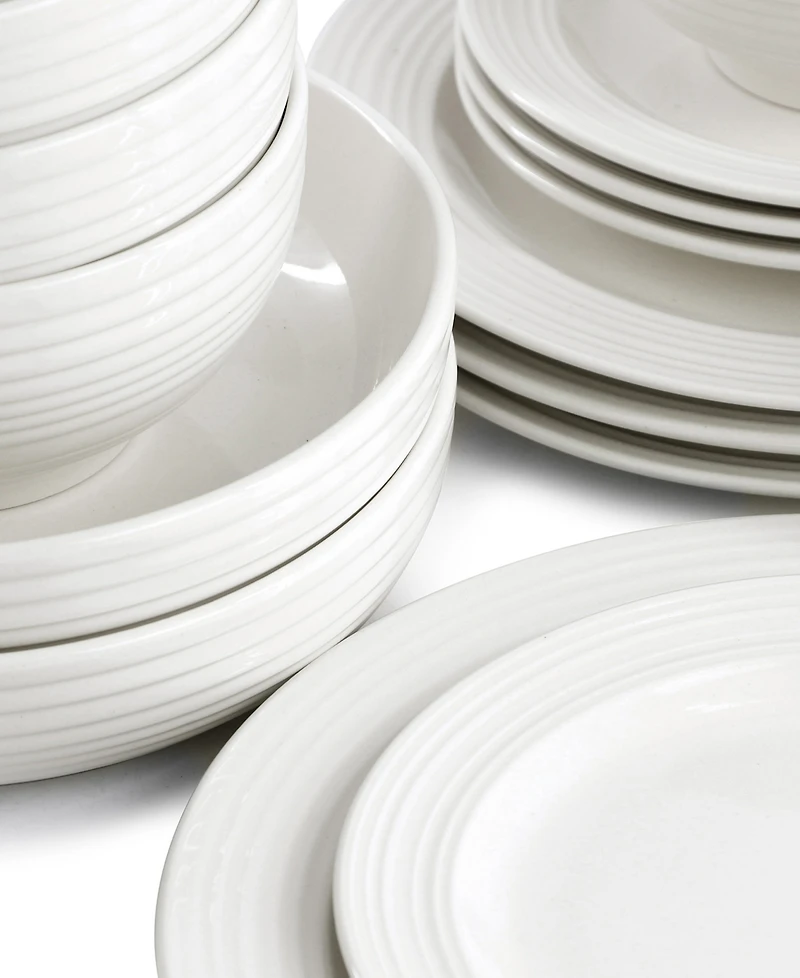 Elama Nikki Ribbed 18-Pc. Dinnerware Set, Service For 6