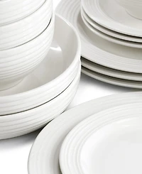 Elama Nikki Ribbed 18-Pc. Dinnerware Set, Service For 6
