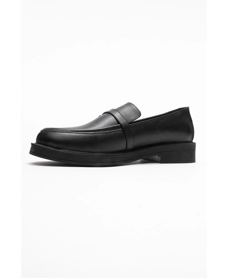 Forever & Always Women's Shoes Galea Buckled Leather Loafers