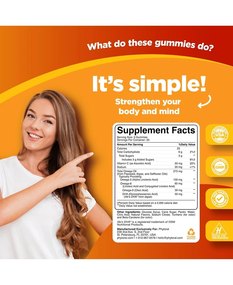 Adult Omega Dha Gummies, 60ct