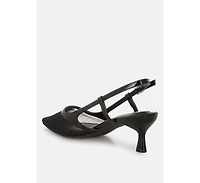 London Rag Womens Florina Snip-Toe Slingback Heel Sandals