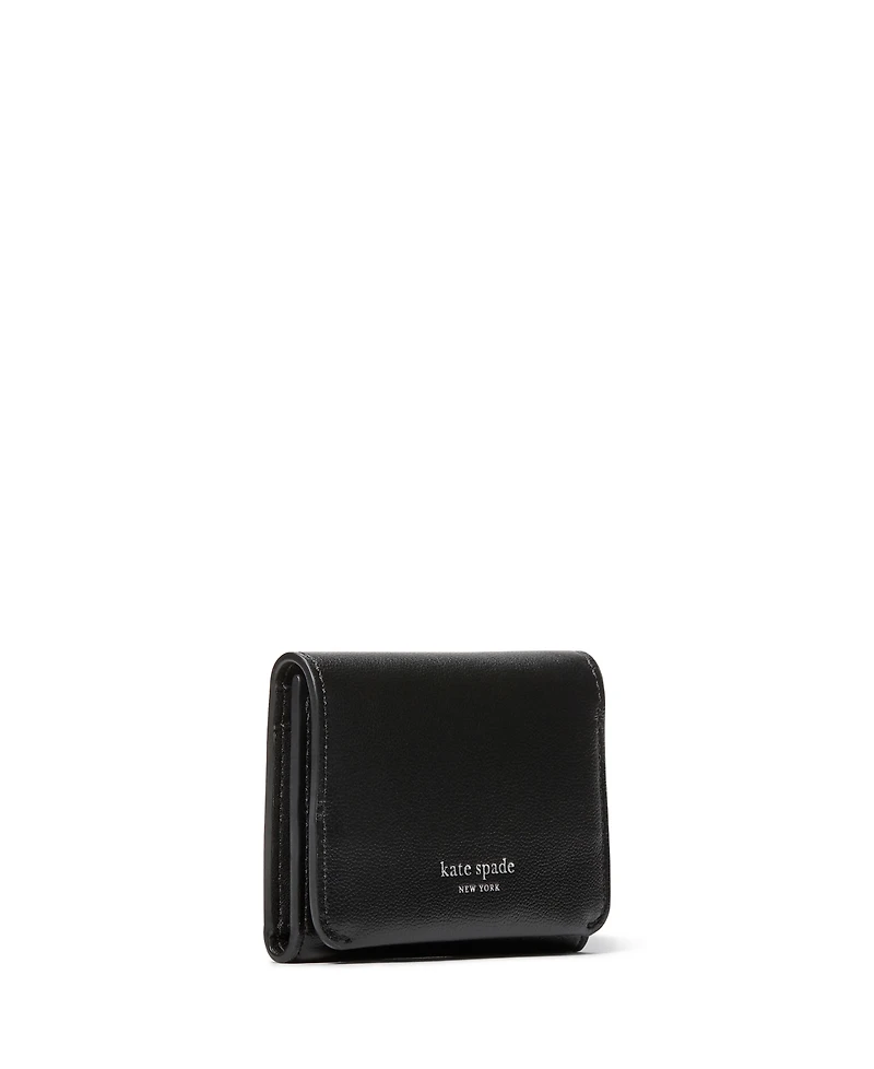 kate spade new york Halo Fine Grain Leather Card Case Trifold Wallet