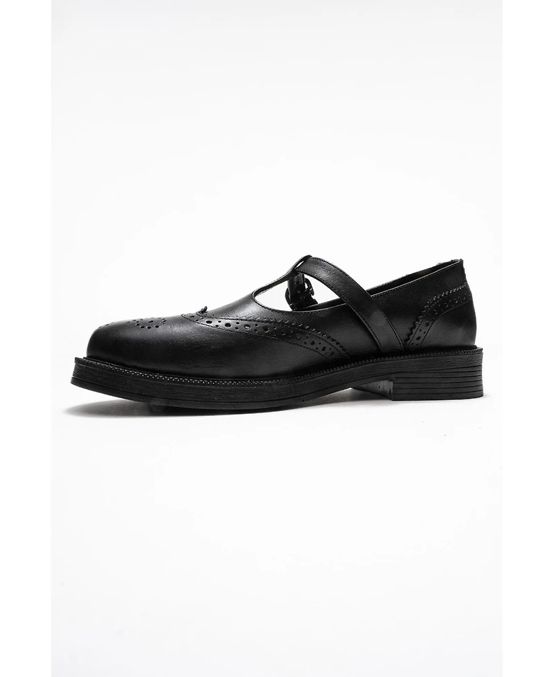 Forever & Always Shoes Janney Leather Strap Loafers