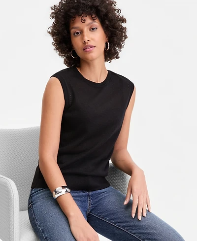 I.n.c. International Concepts Women's Sleeveless Crewneck Sweater, Macy's Exclusive