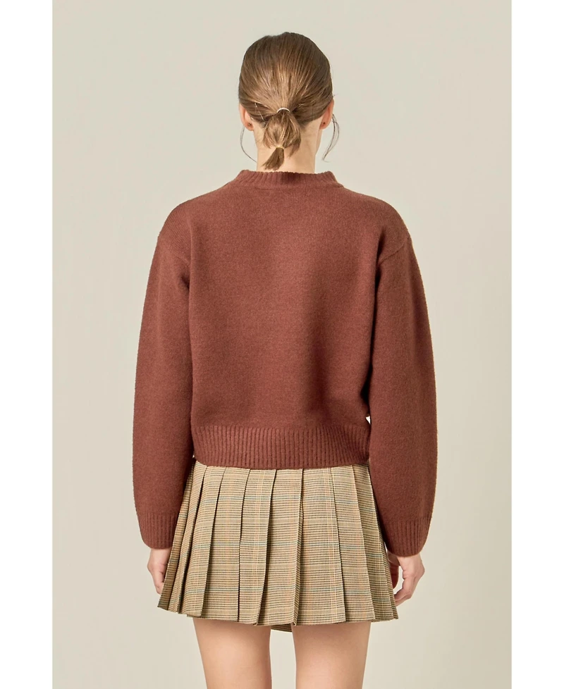 English Factory Women's Teddy Bear knit