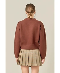 English Factory Women's Teddy Bear knit