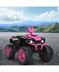 Sugift 12V Kids Ride-On Atv with Led Lights and Treaded Tires
