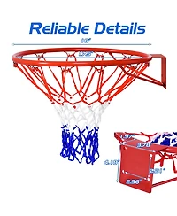 Sugift 18 Inch Replacement Basketball Rim with All-Weather Net