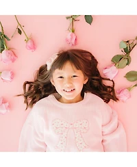 Sweet Wink Baby Girls Ditsy Floral Bow Knit Sweater
