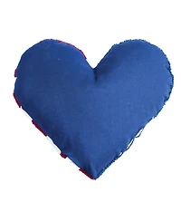 C&F Home Flag Stars and Stripes Patriotic 4th of July Heart Hooked Shaped Throw Pillow, 18" x 21