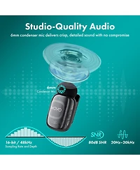 Movo NanoMic Wireless Lavalier Microphone System with Charging Case (3.5mm)