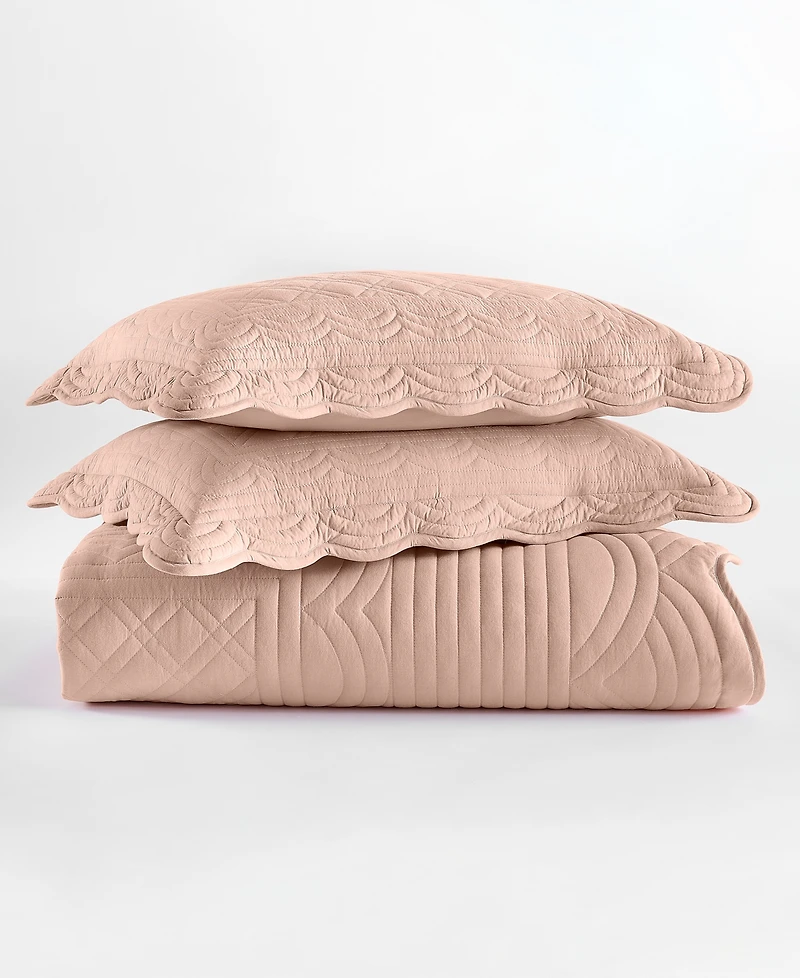 Charter Club Bailey Scallop 3-Pc. Quilt Set, King, Exclusively at Macy's
