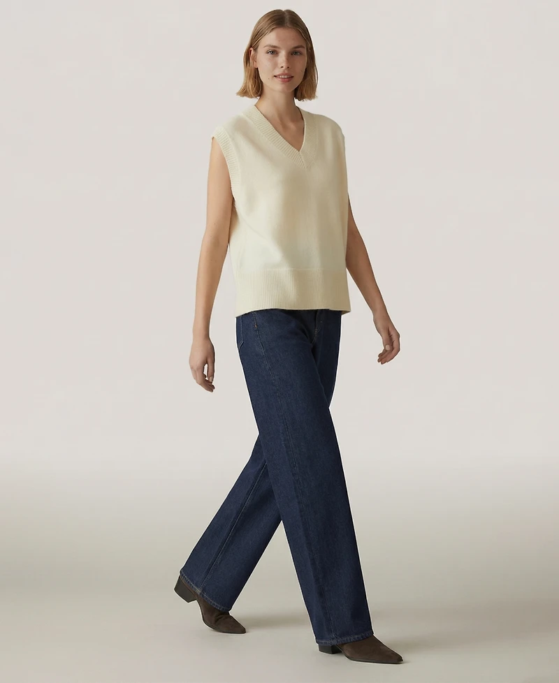 Naadam Women's V-Neck Sleeveless Vest