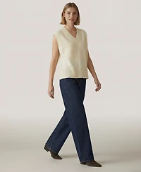 Naadam Women's V-Neck Sleeveless Vest