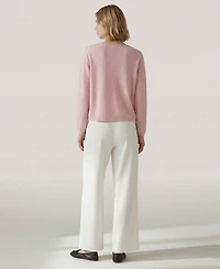 Naadam Women's Round Neck Long-Sleeve Cardigan