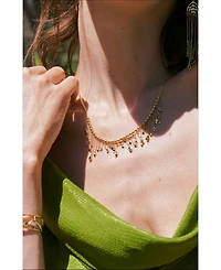 Retro Chic Verdant Whisper Tassels Necklace
