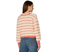 Democracy Women's Novelty Stitch Striped Sweater