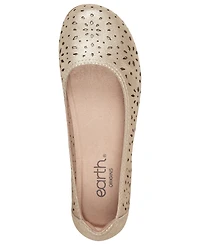 Earth Women's Bentlee Cutout Leather Slip-On Ballet Flats