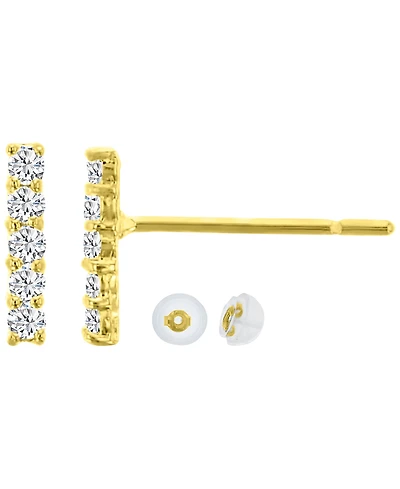 Macy's 14k Yellow Gold Linear Stud Earrings