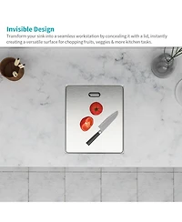 flynama 15x17x9inch Undermount Bar Sink with Folding Faucet Single Bowl 16 Gauge Stainless Steel